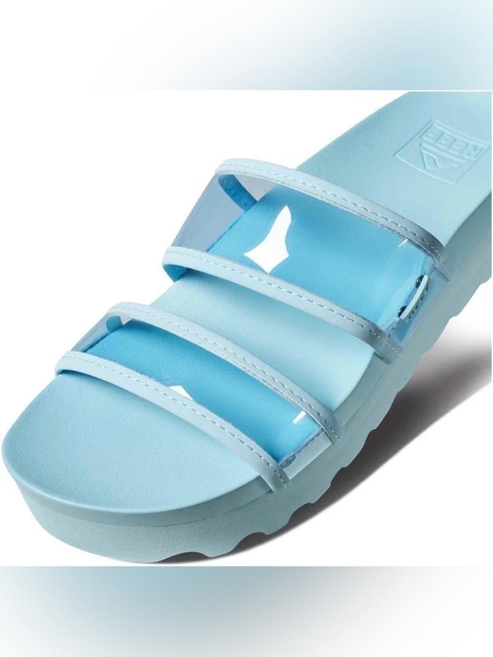 Reef Light Blue Triple-Strap Slide Sandals - Picture 2 of 7